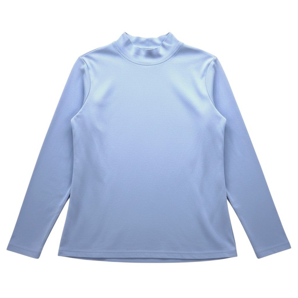 LL Beans Mock Neck Top Blue Large‎